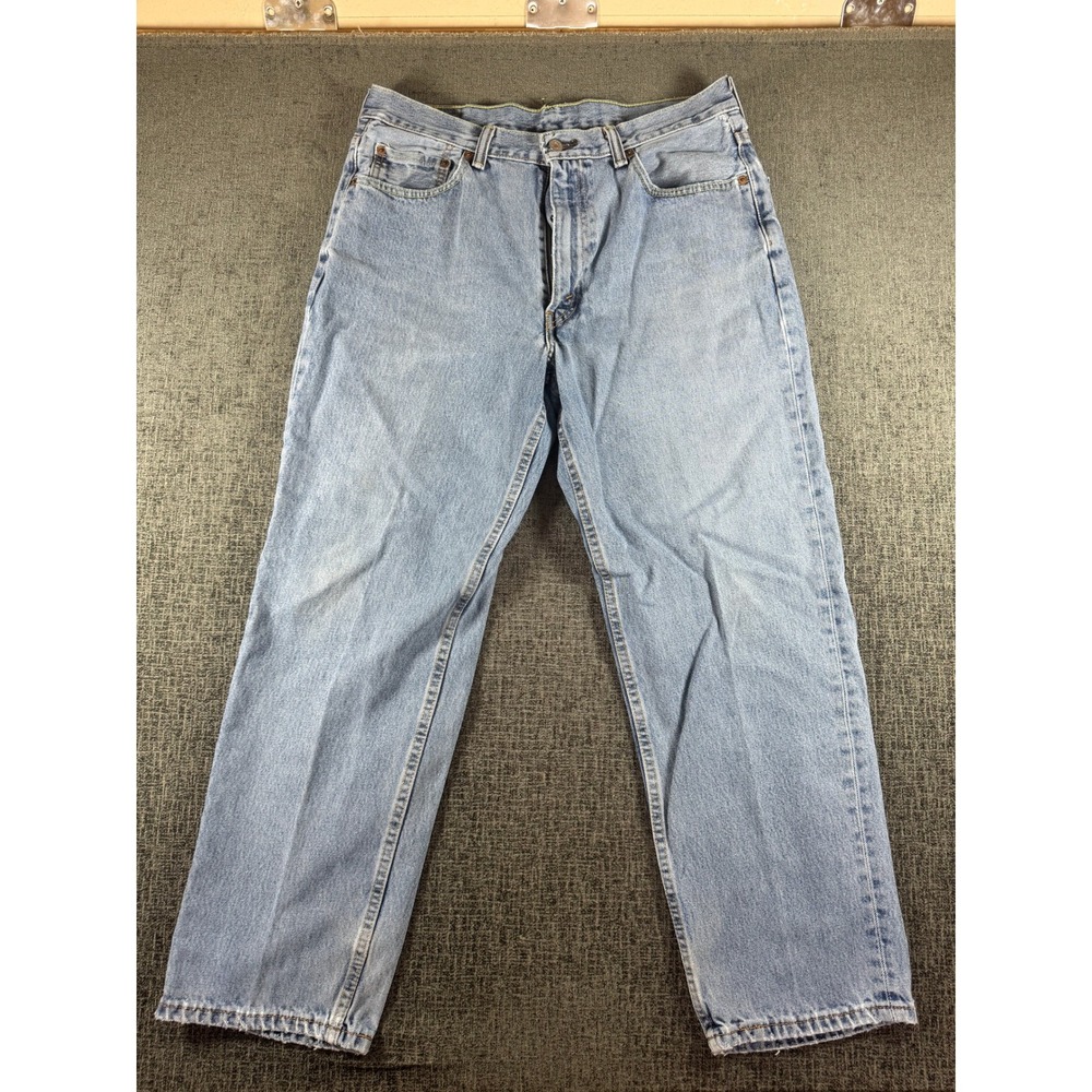 Levis 550 Relaxed Fit Tapered Leg Light Wash Denim Jeans Mens W36 L30 00550-4891